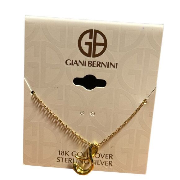 NWTGiani Bernini S Initial 18 Pendant Necklace in 18k GoldPlated Sterling Silver - Picture 2 of 3